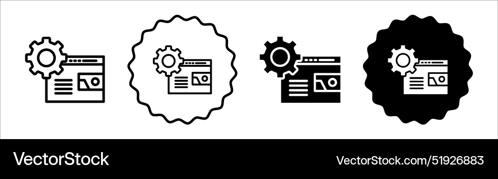 Front end development icon symbol set collection Front end development icon symbol set collection vector image
