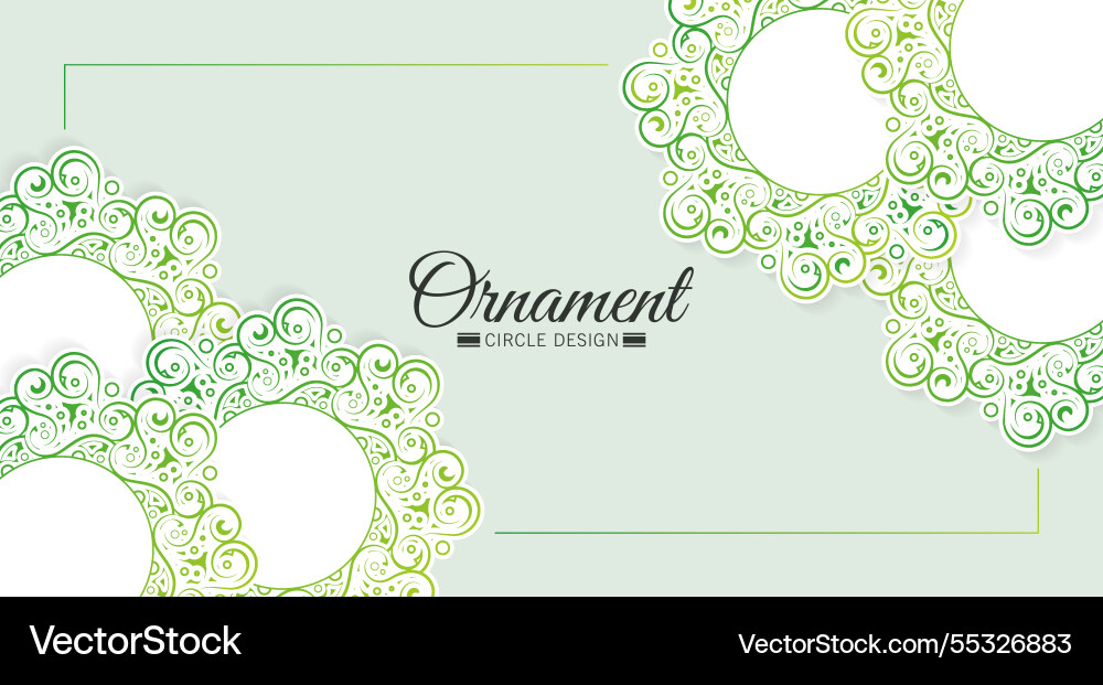 Green circle border pattern background Green circle border pattern background vector image