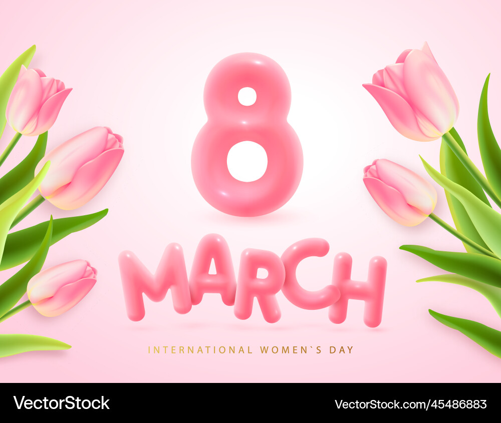 International happy womens day greeting card International happy womens day greeting card vector image