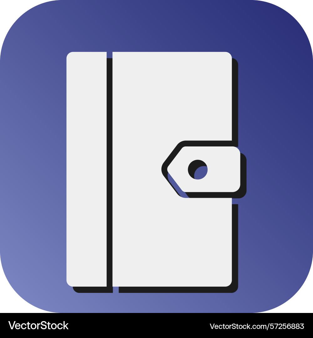 Notebook glyph gradient background icon vector image