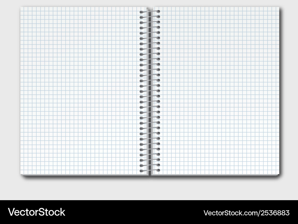 Open notebook copy Royalty Free Vector Image - VectorStock