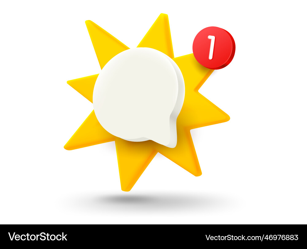 Speech bubble with explosion effect 3d mobile Vector Image