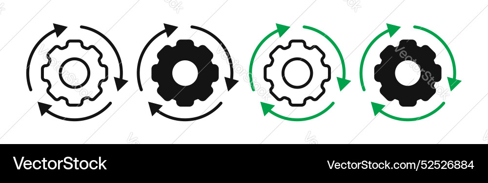 Agile process thin line icon set Agile process thin line icon set vector image