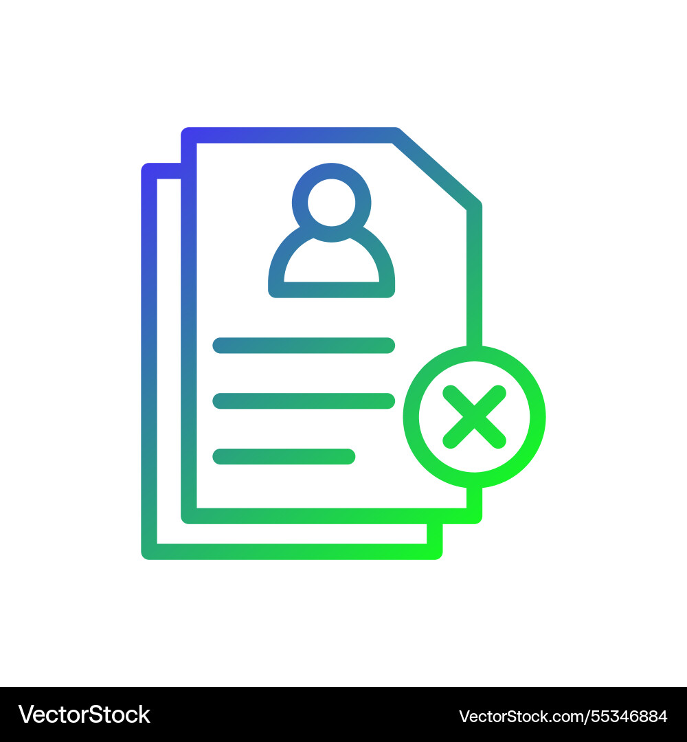 Delete profile icon data cancellation Delete profile icon data cancellation vector image