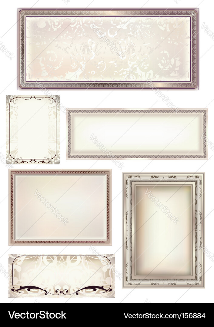 Elegant Frame Collection Vector Image