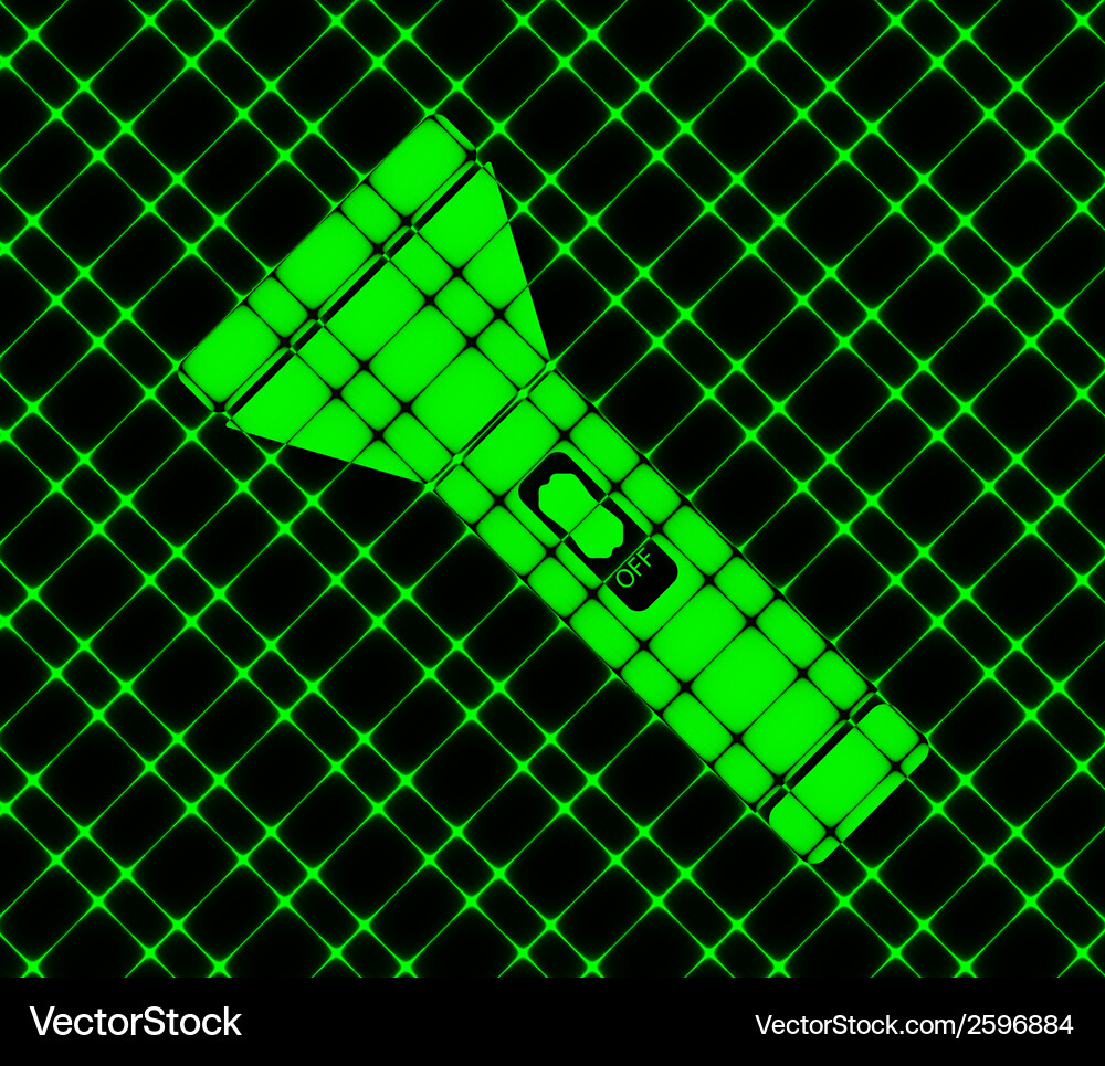 Flashlight flat modern web button and space Vector Image