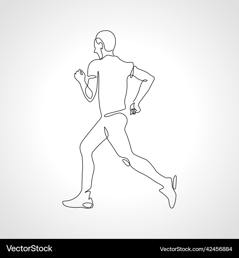 Jogging abstract silhouette of runnig man vector image