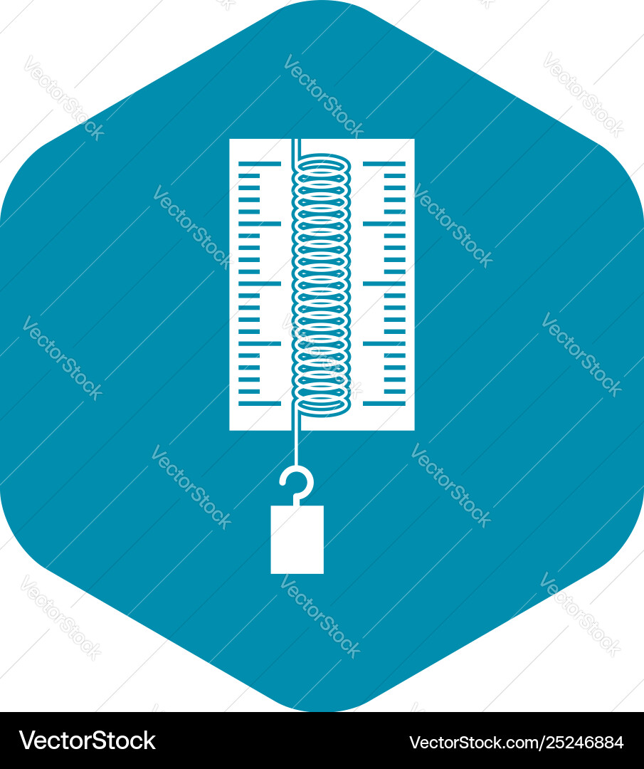 Physics dynamometer for laboratory work icon Physics dynamometer for laboratory work icon vector image