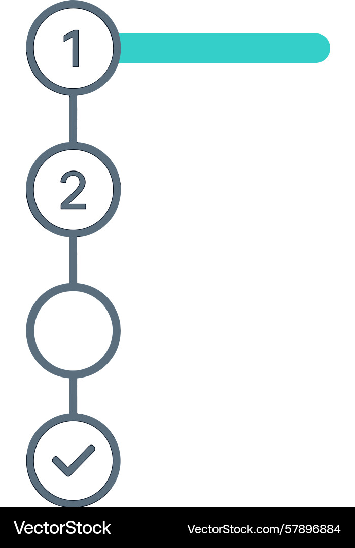 Showing a simple step-by-step process Showing a simple step-by-step process vector image