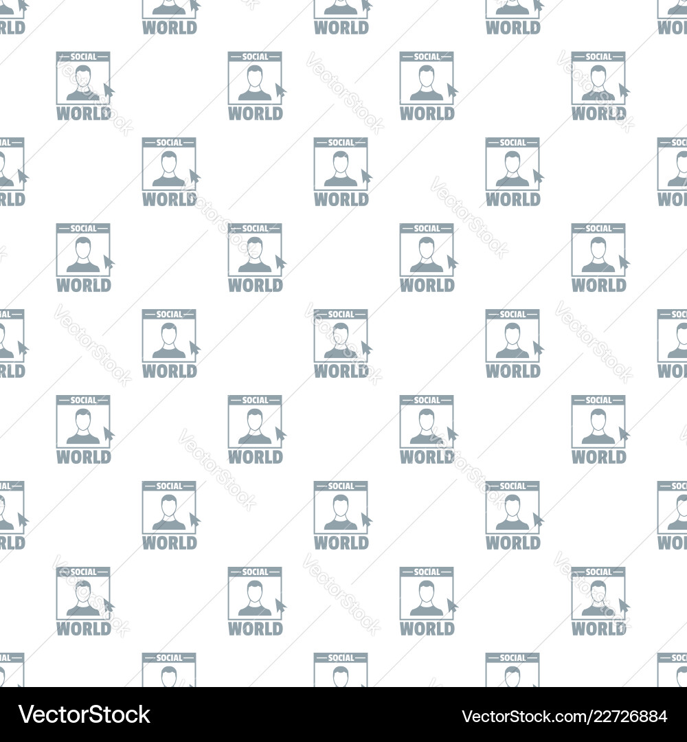 Social world pattern seamless Social world pattern seamless vector image
