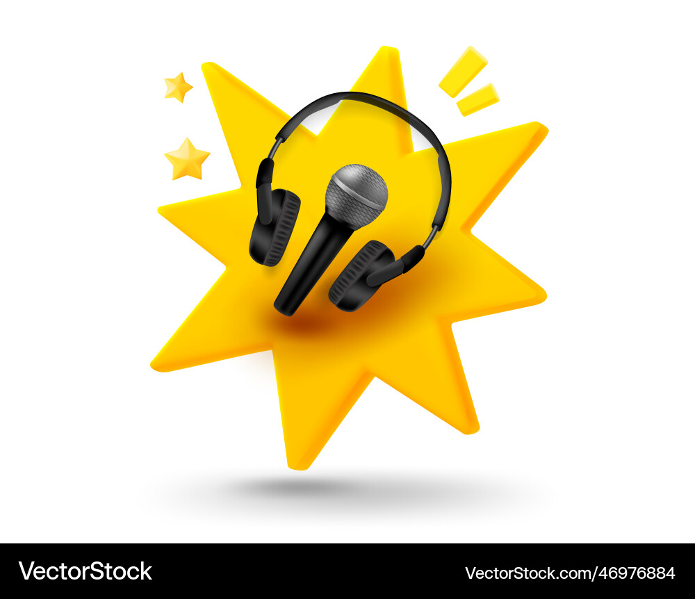 Sound elements with explosion effect 3d mobile vector image
