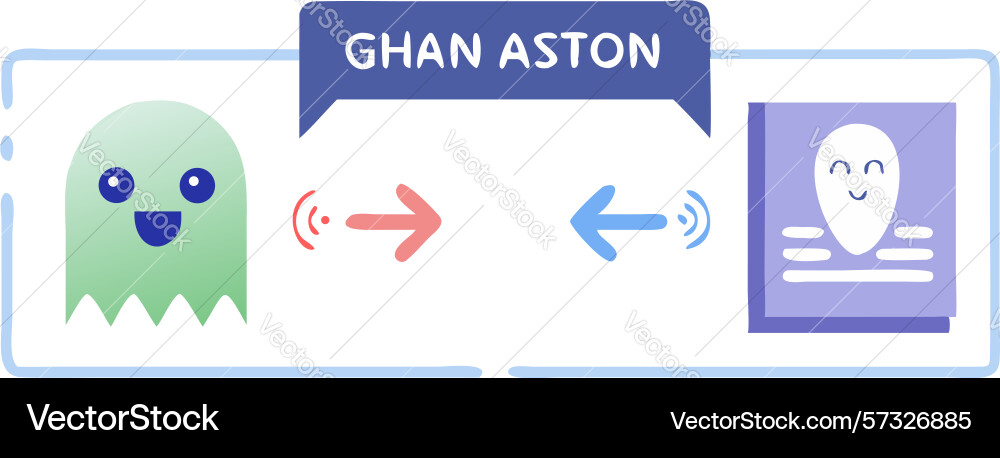 Abstract communication protocol and data exchange vector image