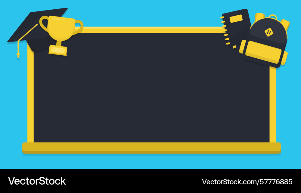 Blackboard template background with copy space Vector Image