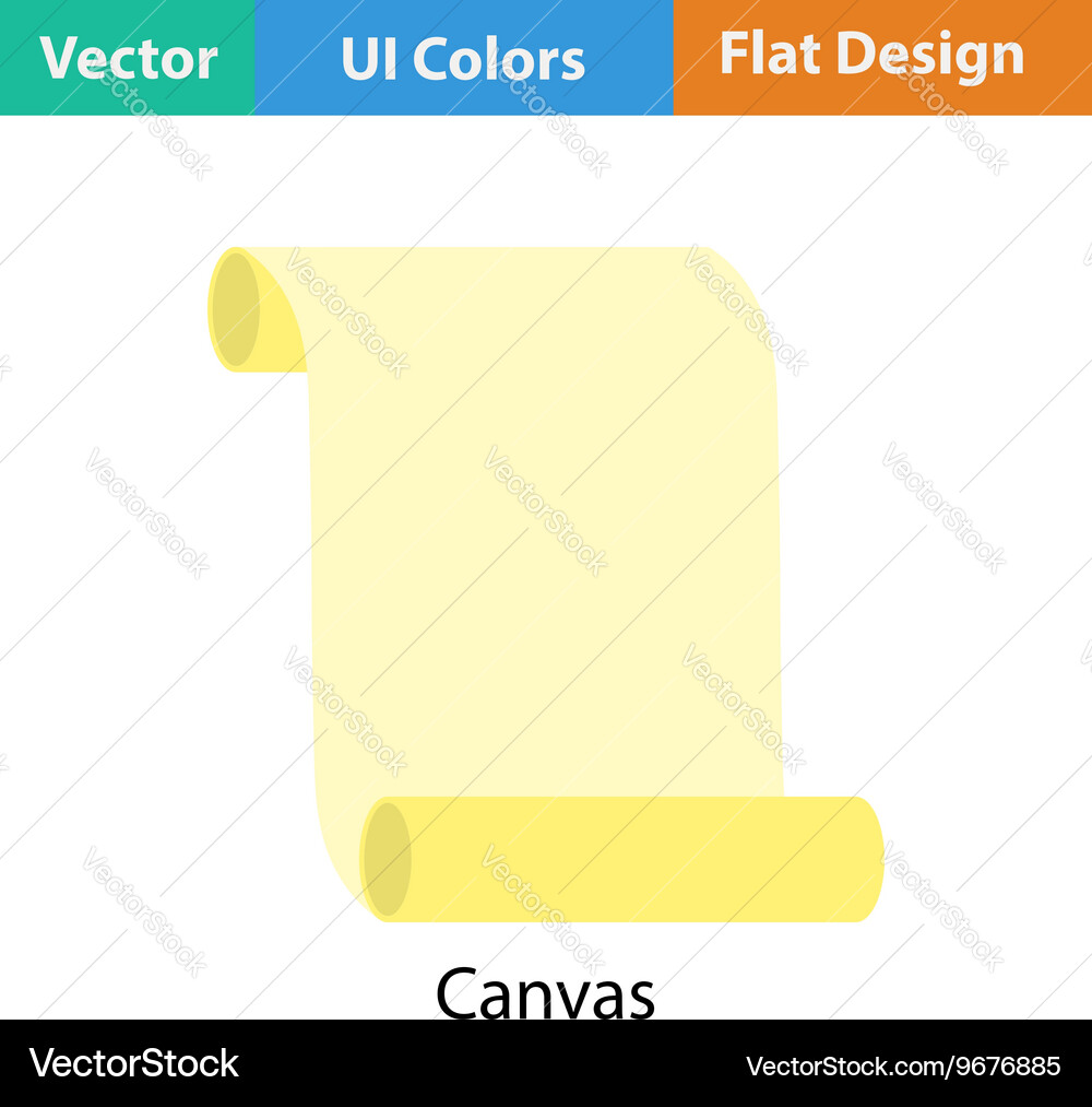 Canvas scroll icon vector image