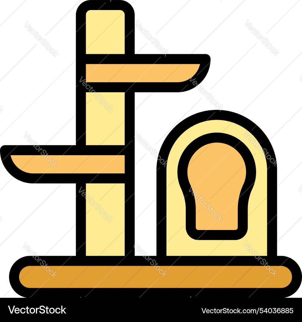 Cat tree with scratching posts providing endless Cat tree with scratching posts providing endless vector image
