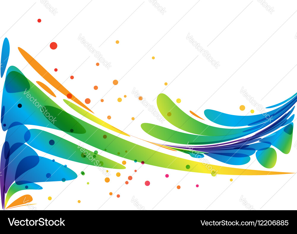 Dynamic Colorful Splash Background vector image