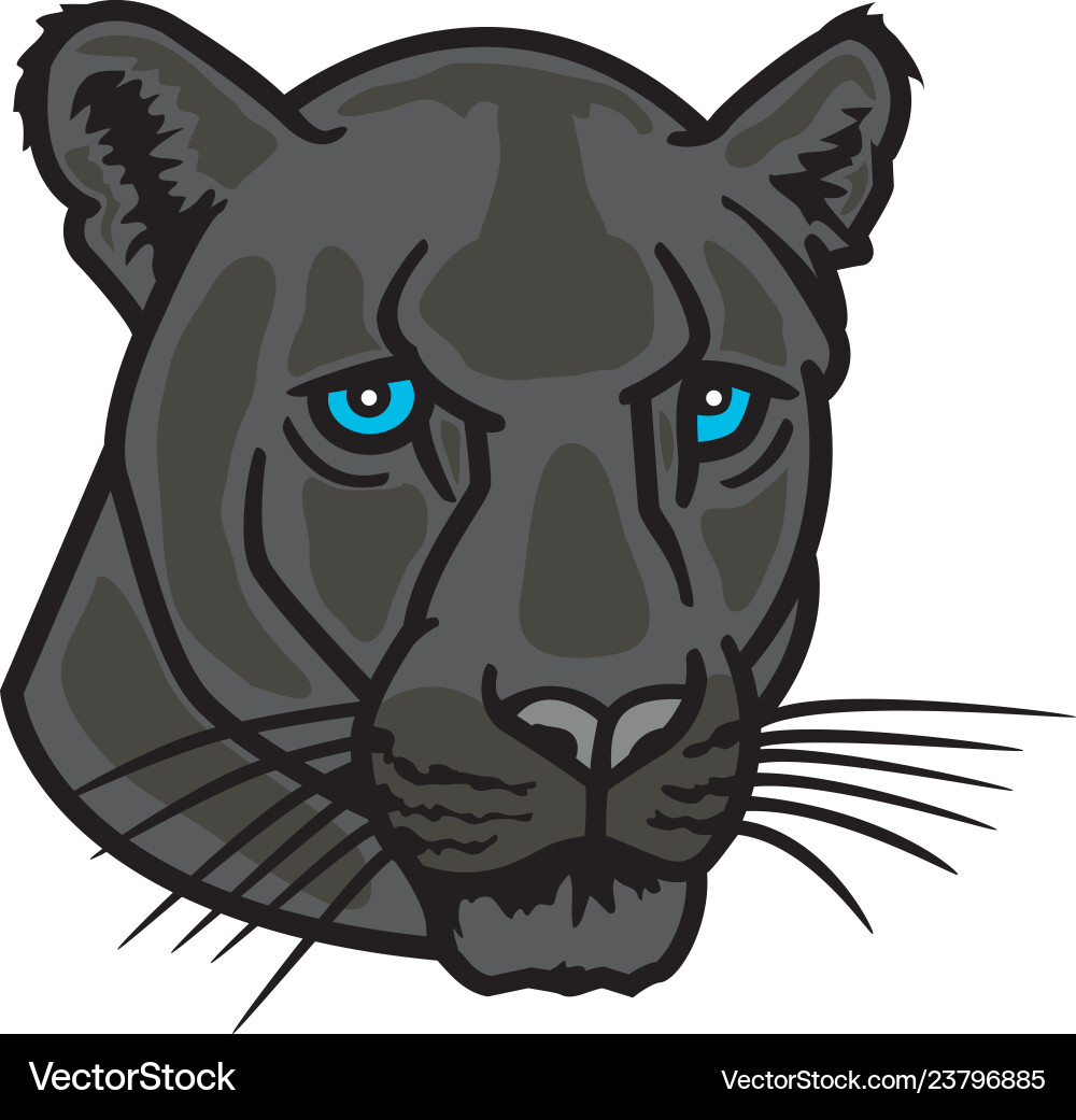 Panther Head Mascot Logo Vector Image