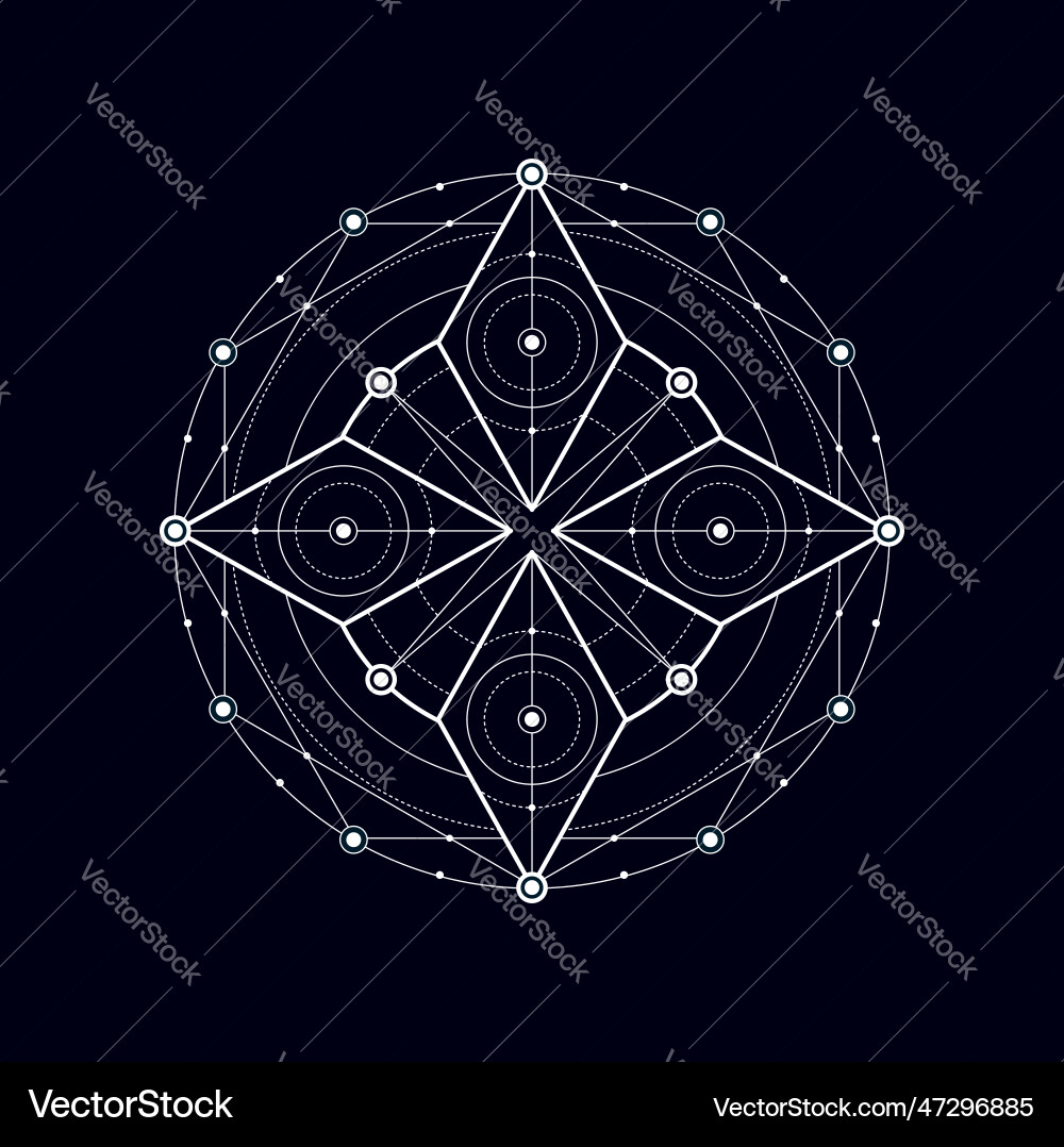 Rundform geometrisches mystisches Boho-Designelement Rundform geometrisches mystisches Boho-Designelement vektorbild