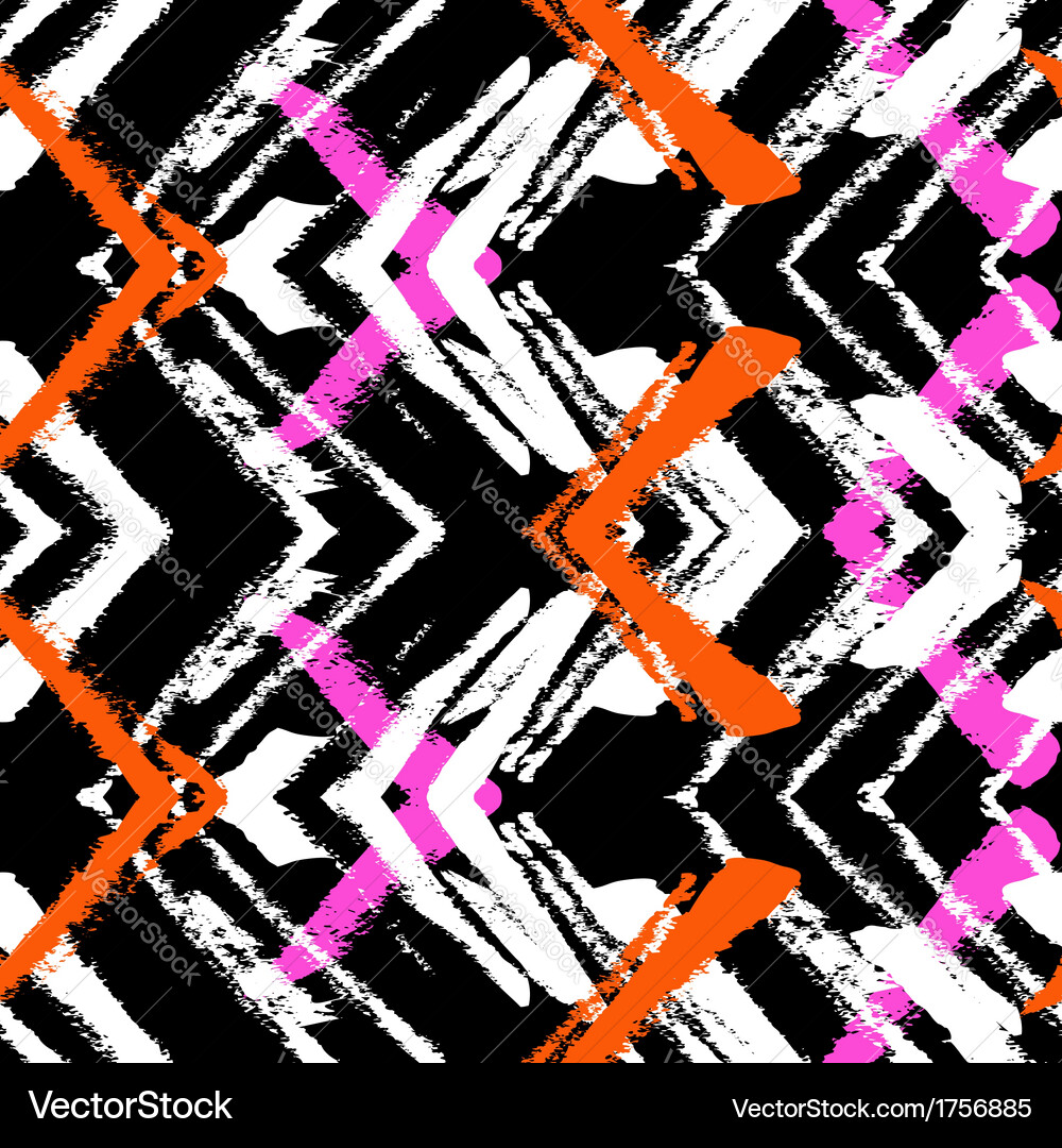 Zigzag Brushstroke Pattern Vector Image