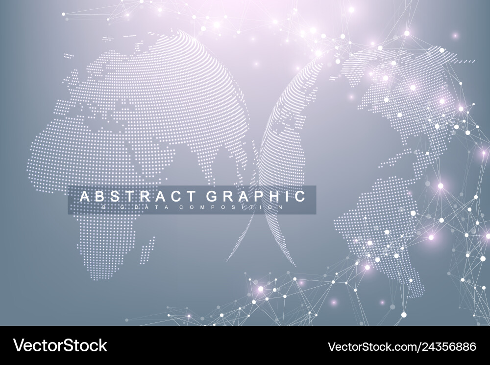 Connected Data Network Abstract vector image