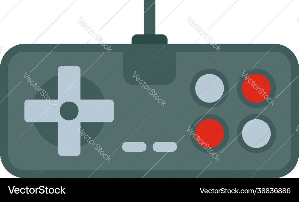 Retro game joystick icon flat isolated Retro game joystick icon flat isolated vector image