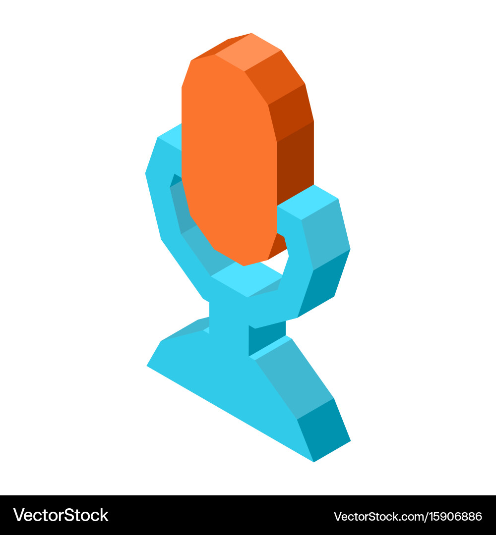 Retro microphone icon for voice input isolated Vector Image