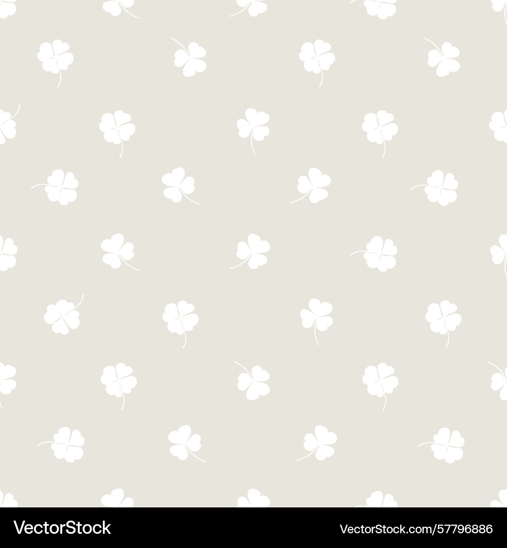 Seamless pattern of white clover Seamless pattern of white clover Vector Image