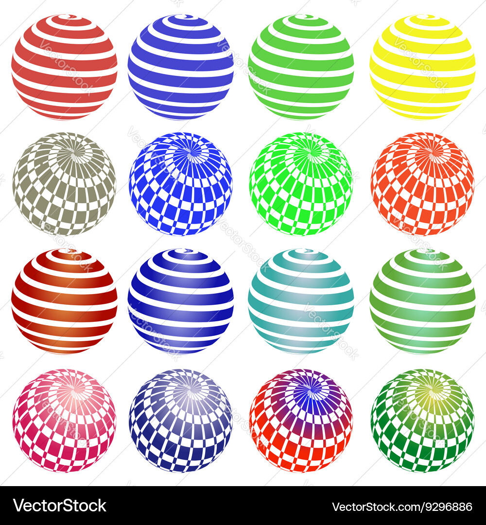 Set of colorful round symbols Vector Image