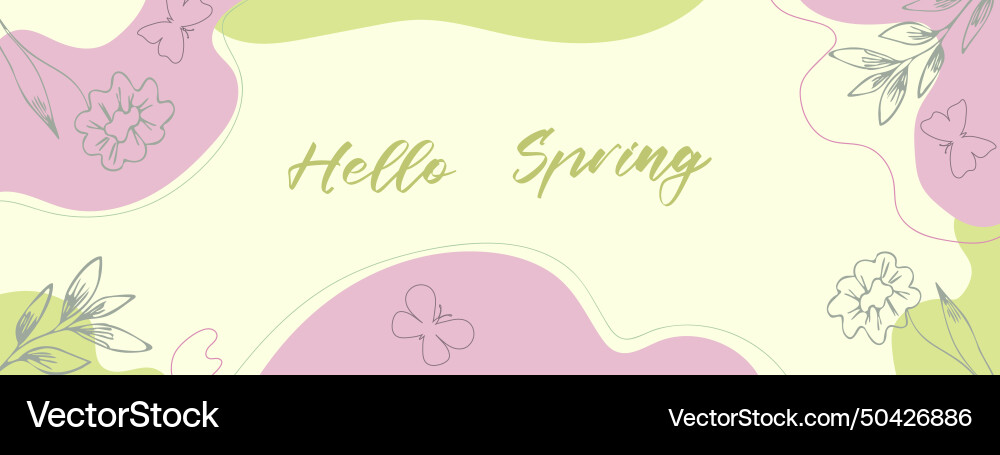 Spring background horizontal abstract banner Vector Image