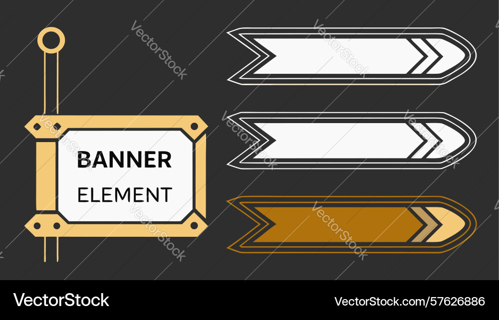 Versatile banner elements with arrows for uiux vector image