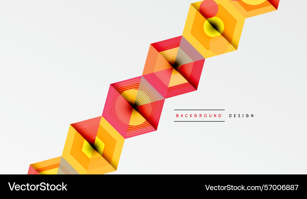 Abstract geometric pattern hexagonal shapes Vector Image