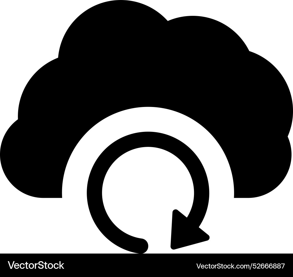 Backup cloud time machine icon Vector Image