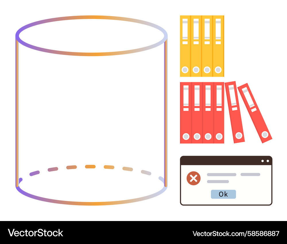 Data storage issues with binders Vector Image