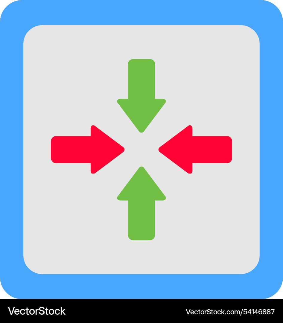 Exit full screen flat icon design Vector Image