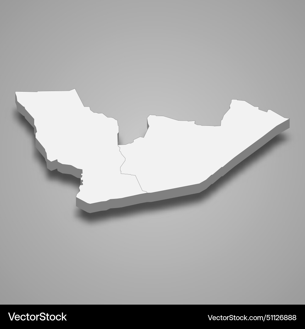 3d isometrische Karte von ain guezzam ist eine Region 3d isometrische Karte von ain guezzam ist eine Region vektorbild
