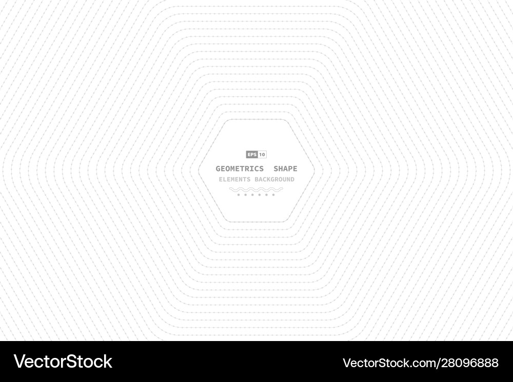 Abstract hexagonal line middle minimal vector image