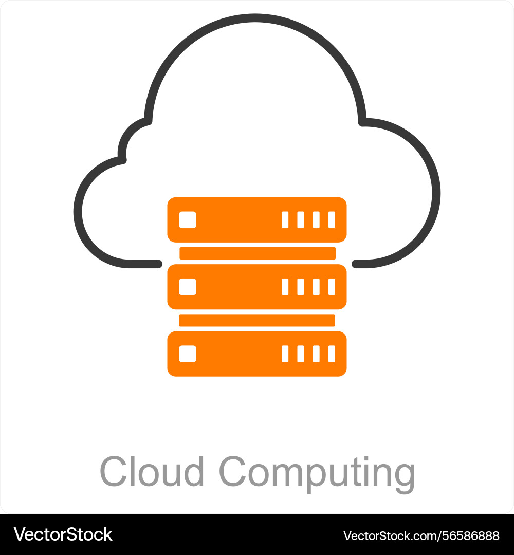 Cloud computing icon concept Vector Image