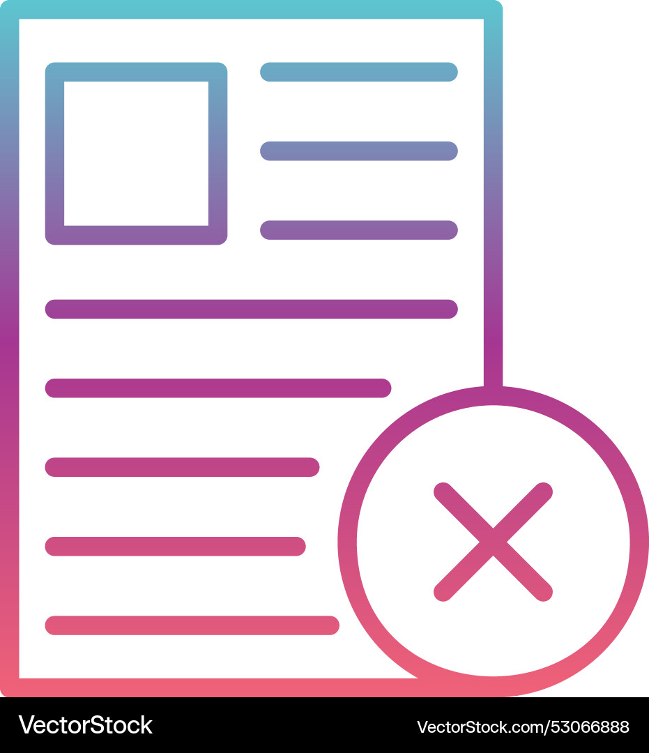 Rejected line gradient design Vector Image