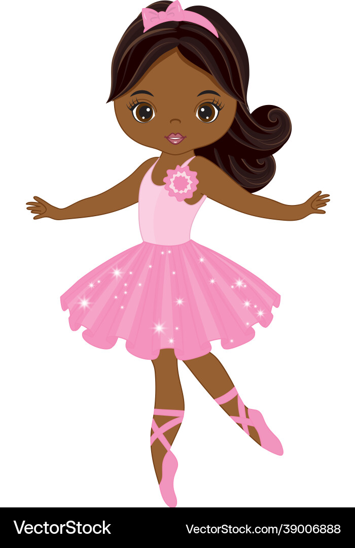 Schöne african american ballerina tanzen Schöne african american ballerina tanzen vektorbild