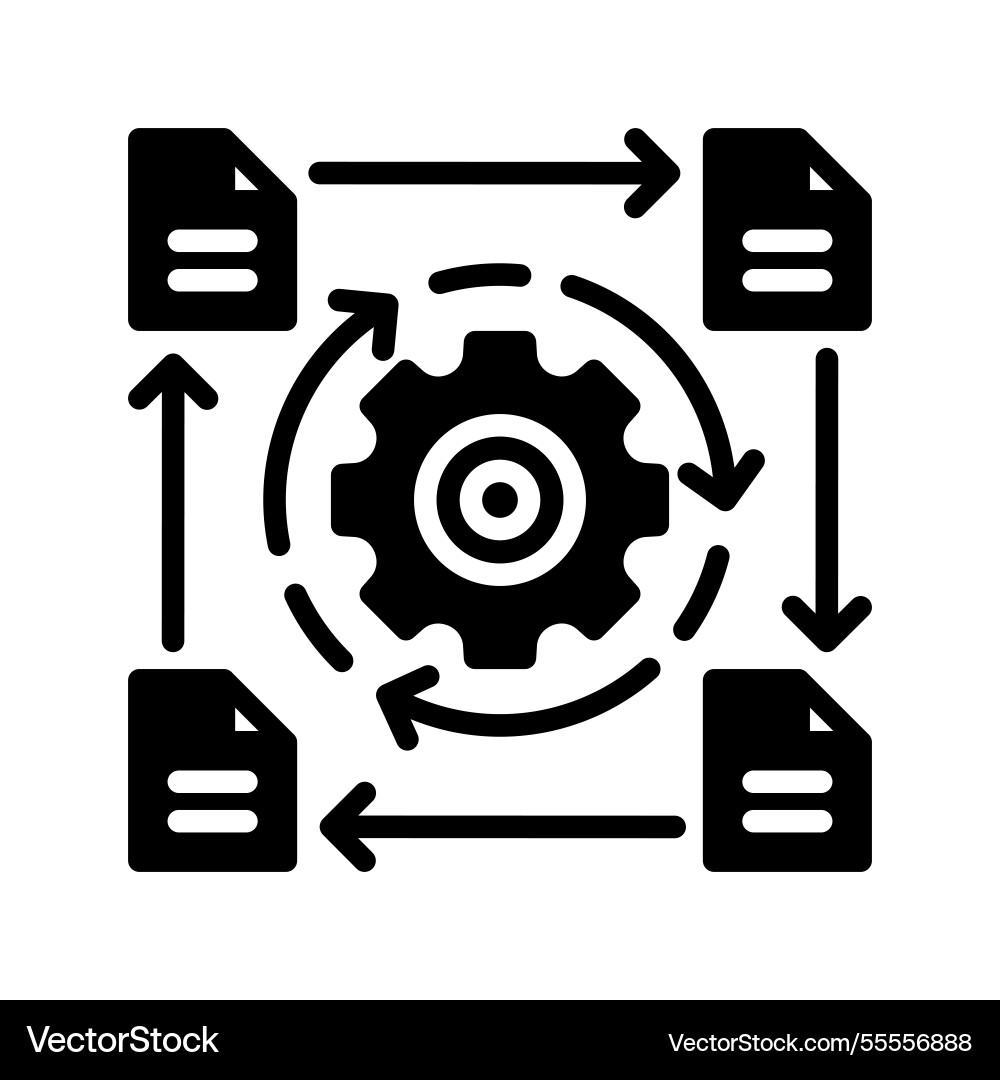 Task automation line icon universal creative Task automation line icon universal creative vector image