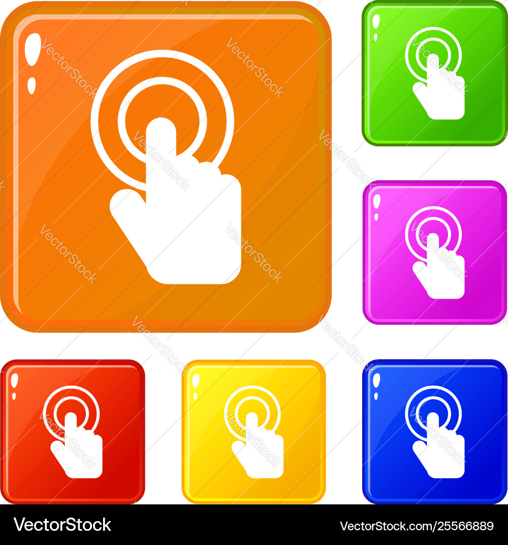 Click icons set color Click icons set color vector image