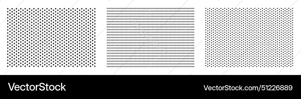 Collection of halftone patterns with varying dot vector image