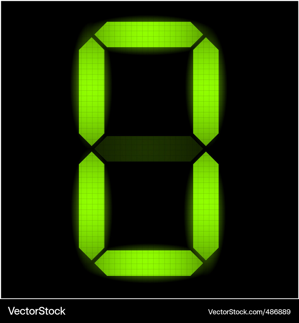 Digital Zero Display Vector Image