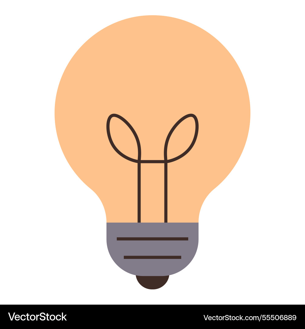 Lightbulb with simplistic design representing Lightbulb with simplistic design representing vector image