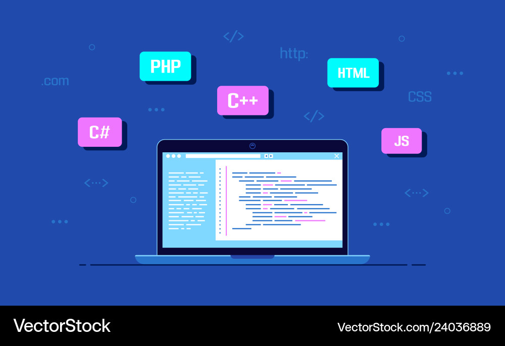 Software and application development vector image