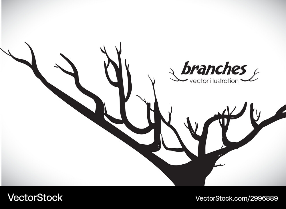 Tree design over gray background Vector Image