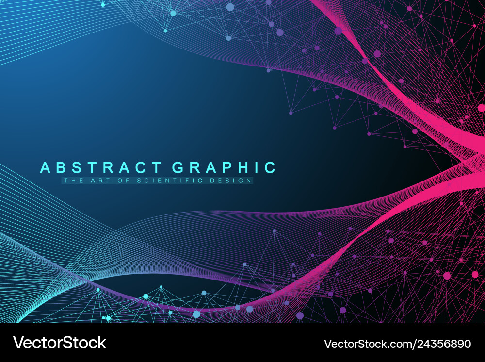 Big genomic data visualization dna helix Big genomic data visualization dna helix vector image