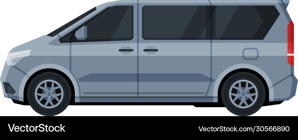 Gray mini van auto public oder cargo transport Gray mini van auto public oder cargo transport vektorbild
