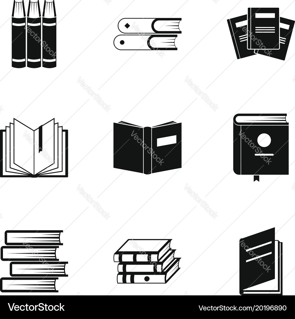 Instruction icons set simple style Vector Image