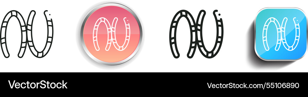 Jelly icon thin linear regular and button style vector image